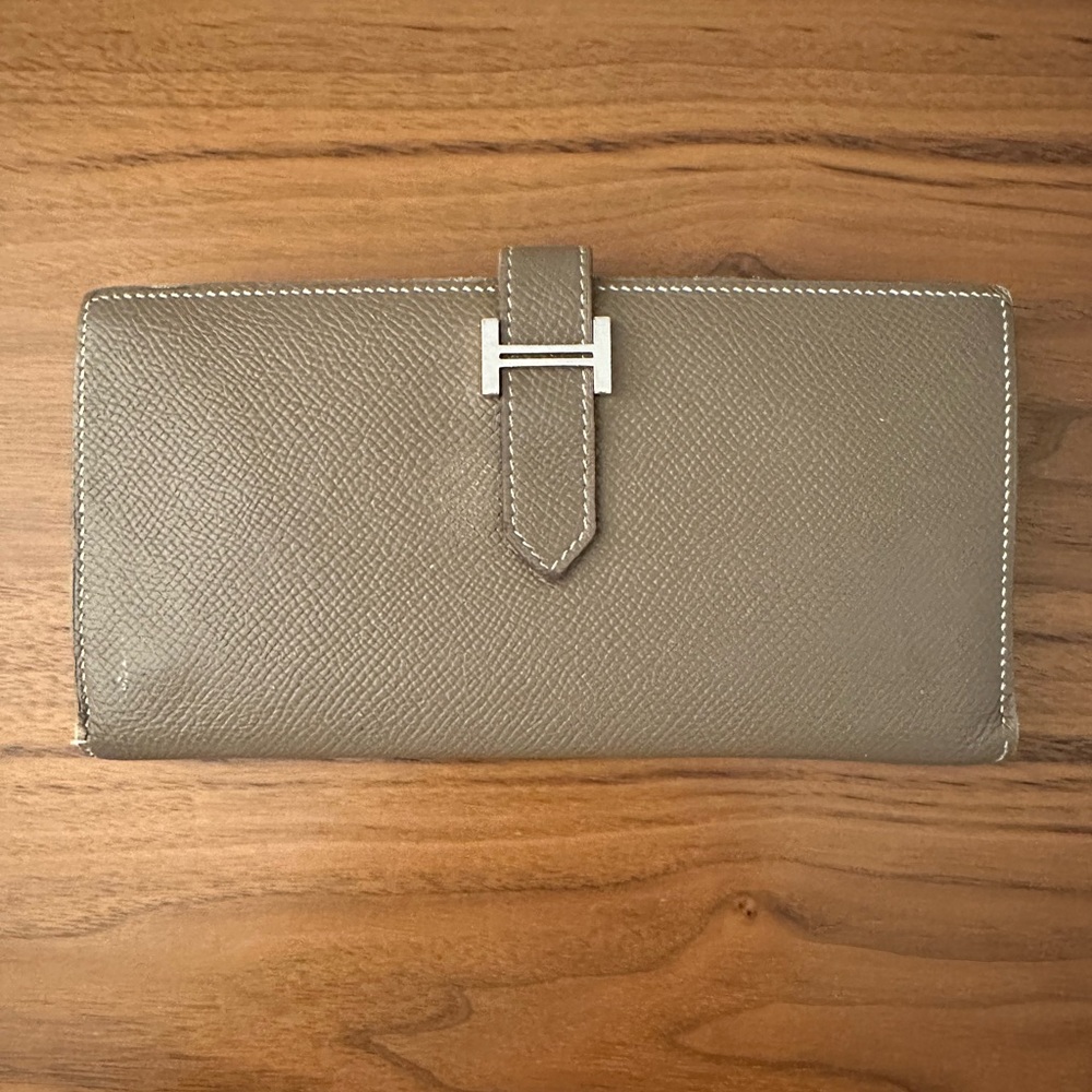 Hermes Bearn wallet in Étoupe